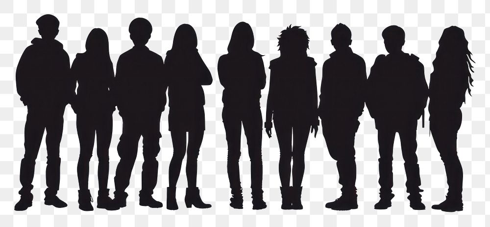 PNG Group or people silhouette clip art footwear adult white background.