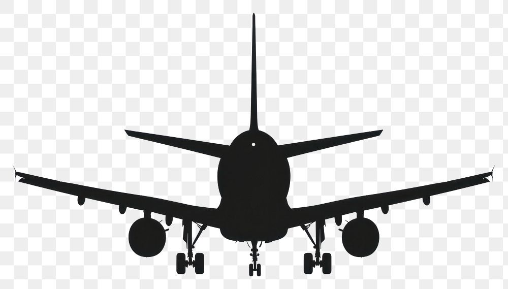 PNG Airplane silhouette clip art aircraft airliner vehicle.
