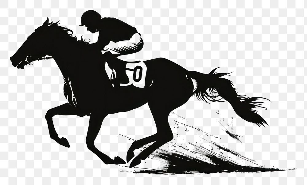 PNG Horse racing silhouette clip art mammal animal adult.