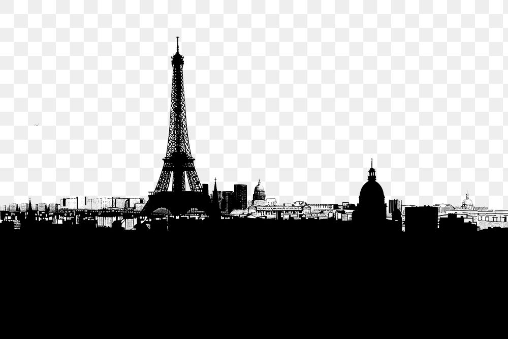 PNG Paris silhouette clip art architecture cityscape building
