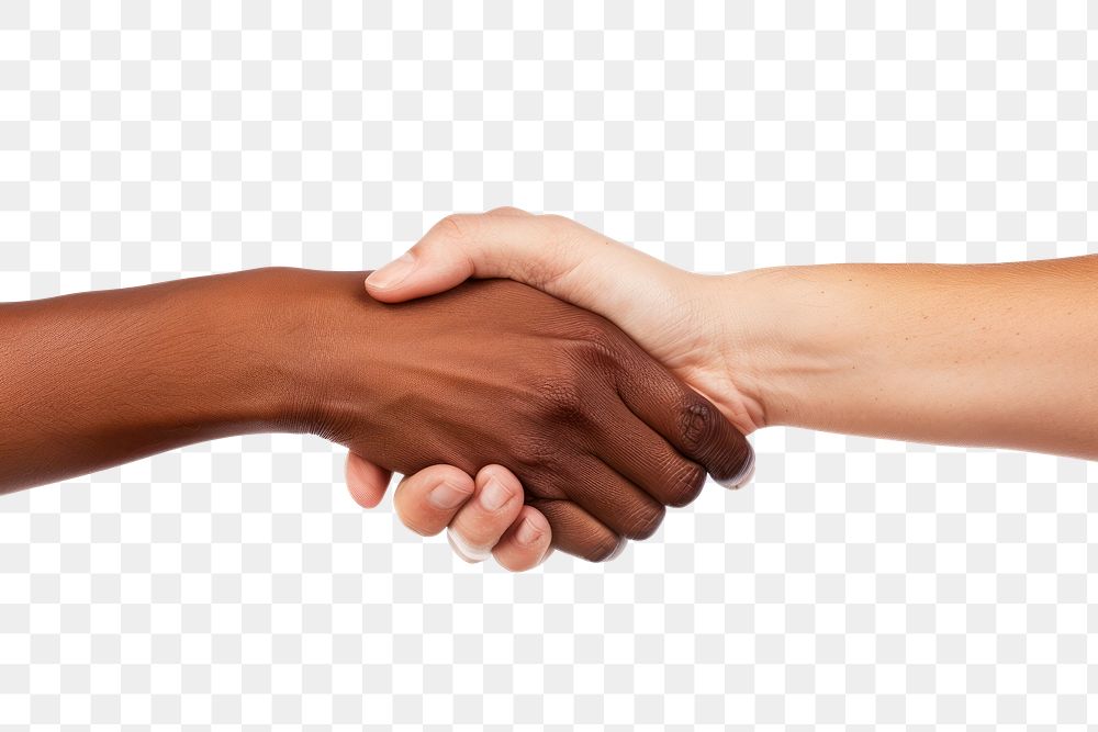 PNG Hands holding wrists together togetherness handshake white background.