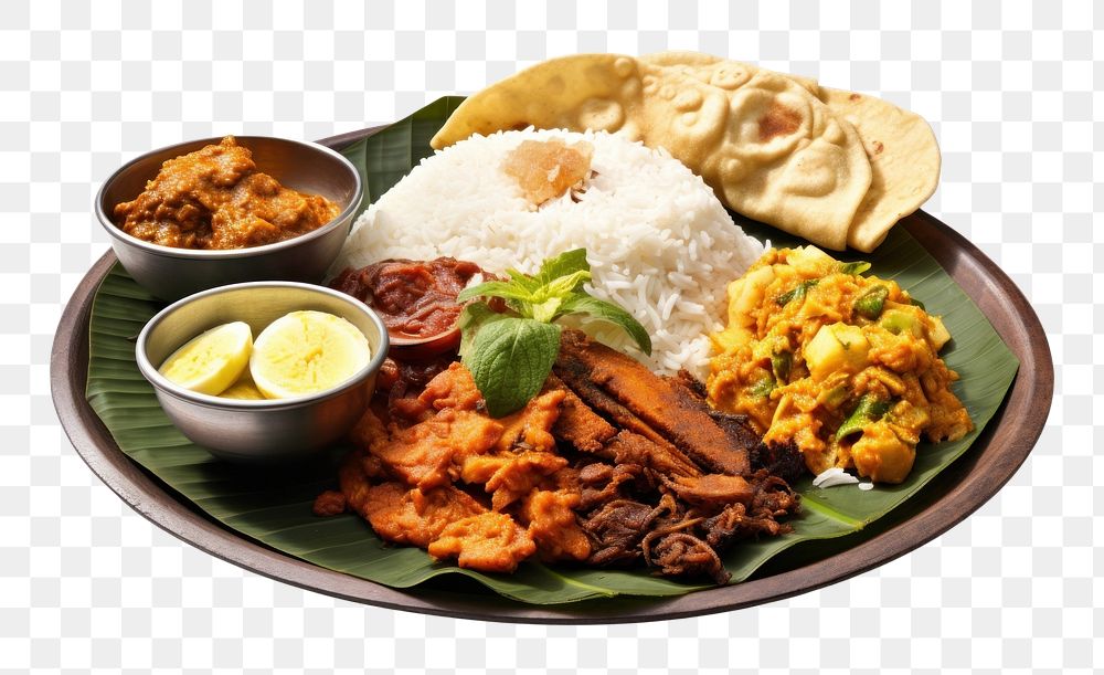 PNG  Sri Lankan food platter dinner supper.
