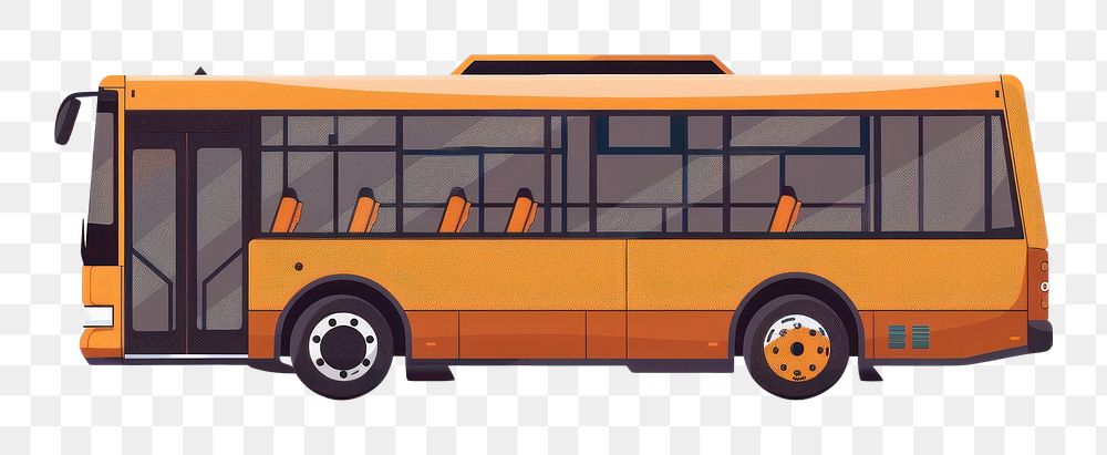 PNG  Bus transportation vehicle school bus.