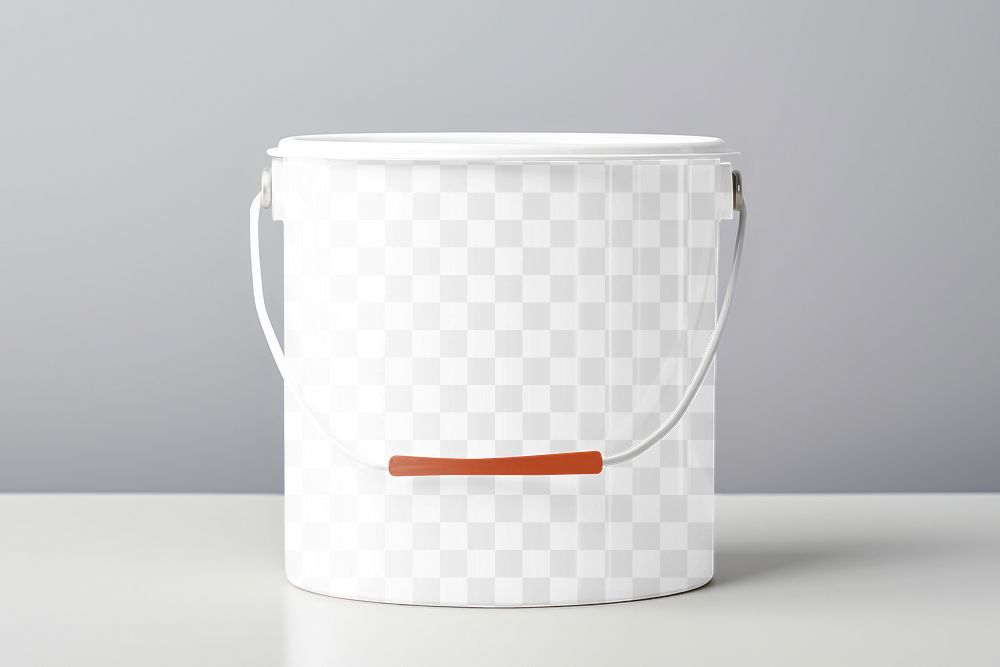 PNG Paint bucket mockup, transparent design