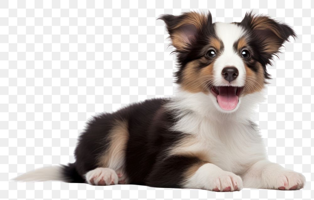 PNG Happy smiling tricolor puppy mammal animal dog.