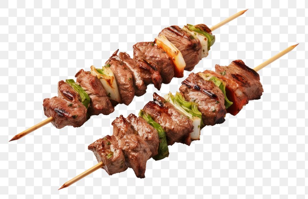 PNG 3d render of Doner kebab meat grilling cooking.