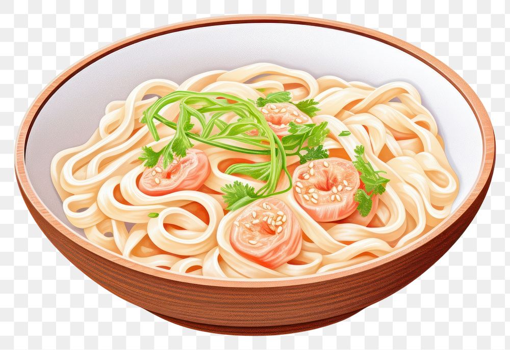 PNG Udon japanese food spaghetti dessert noodle.