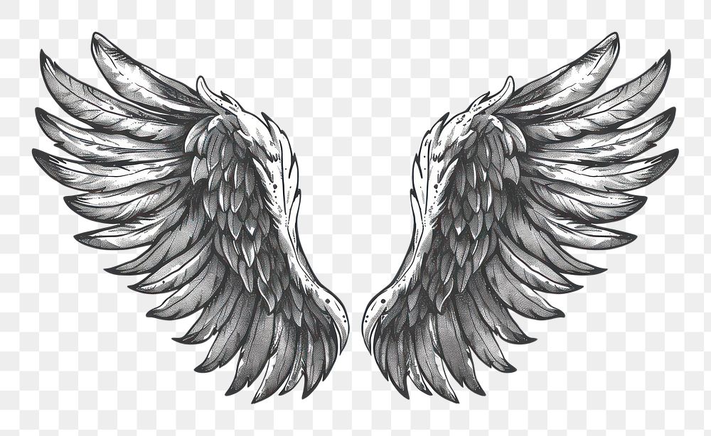 PNG Sketch Wings icon art illustrated archangel.