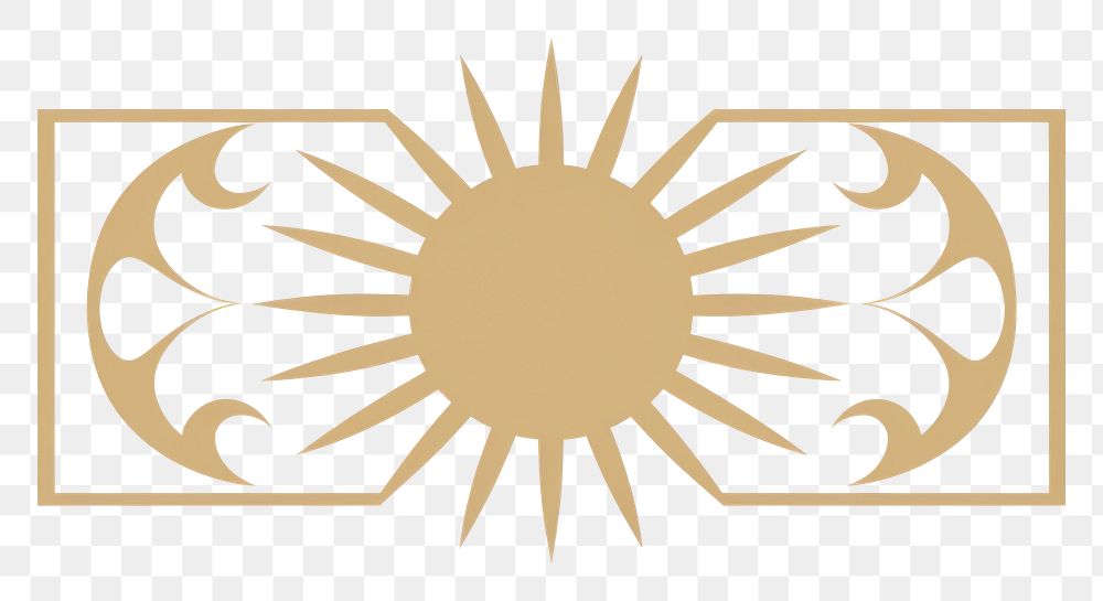 PNG  Sun divider ornament symbol logo pattern.