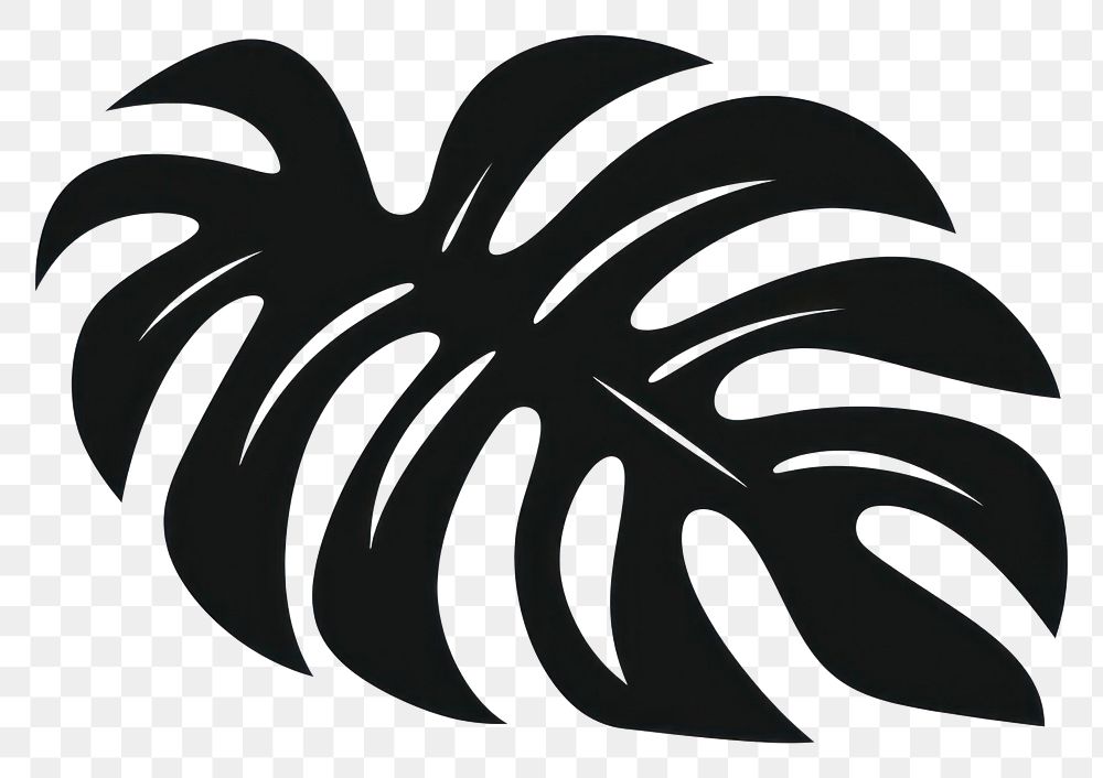 PNG Monstera stencil animal plant.