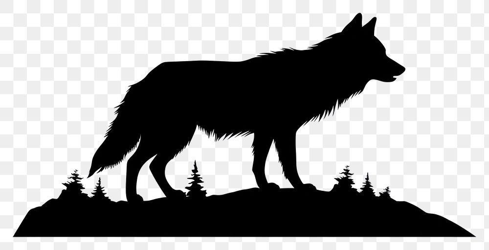 PNG Wolf silhouette wolf animal.