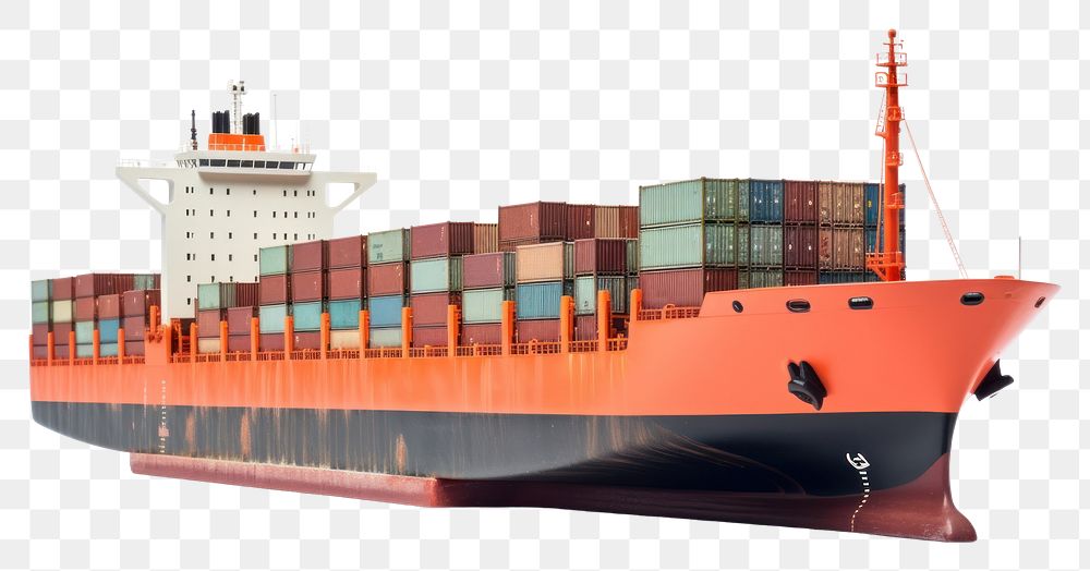 PNG Cargo ship transportation watercraft freighter.