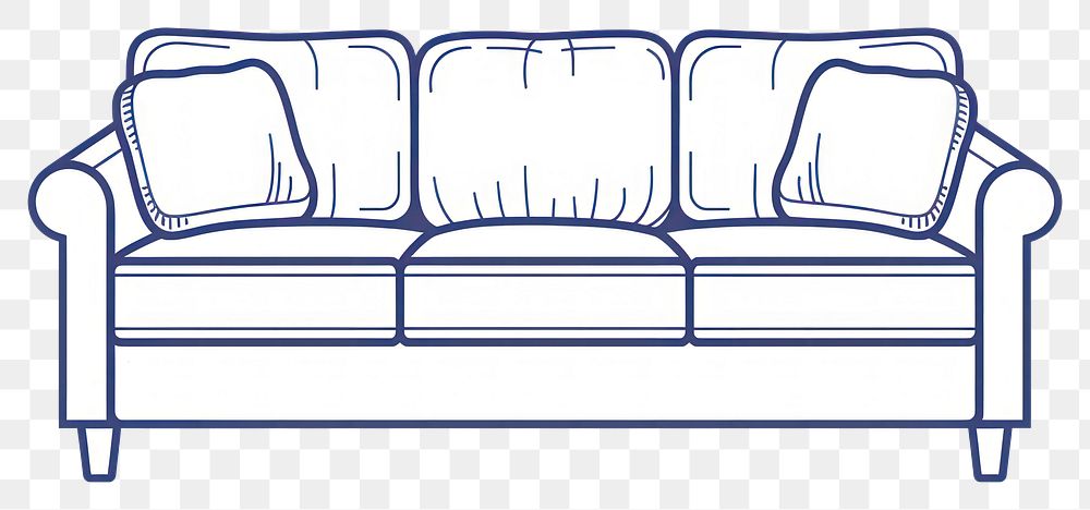 PNG Vector illustration of sofa line icon furniture couch crib.