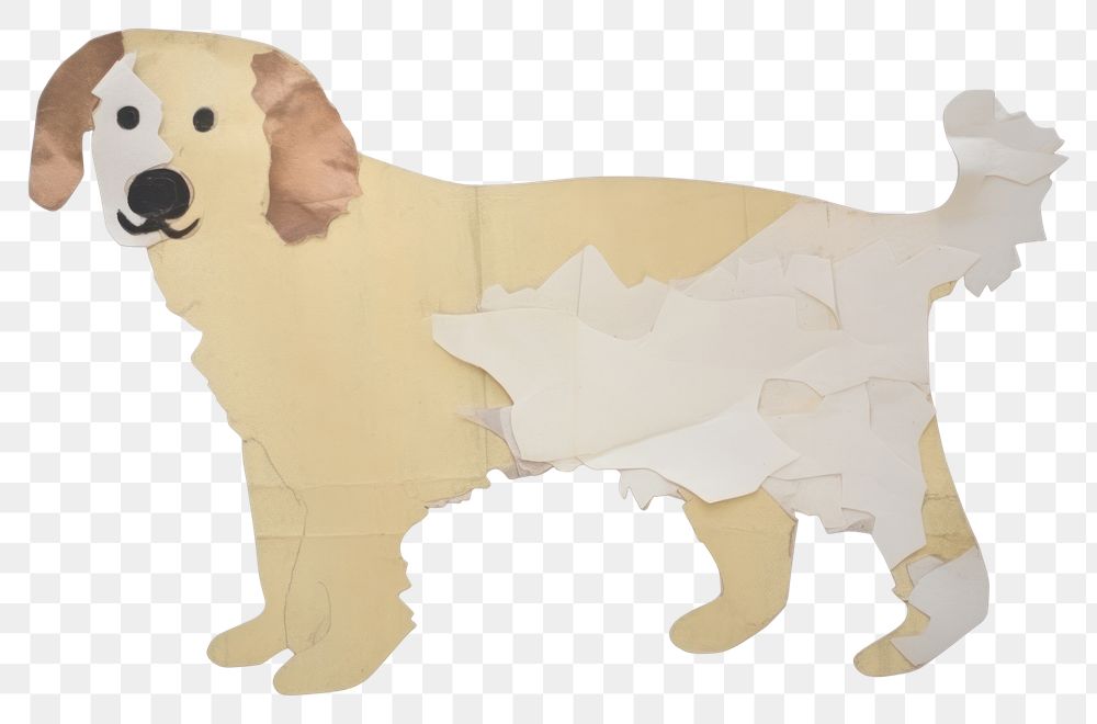 PNG Dog shape ripped paper animal mammal pet.