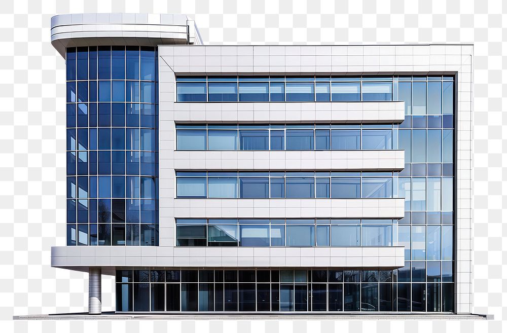 PNG Modern building architecture city white background.