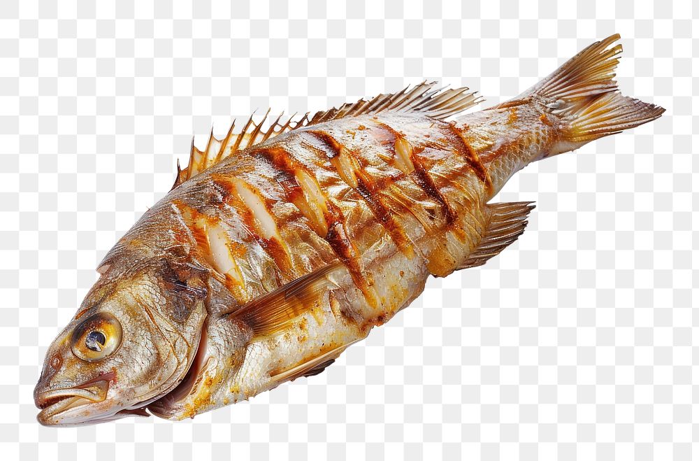 PNG Grilled fish animal sea life