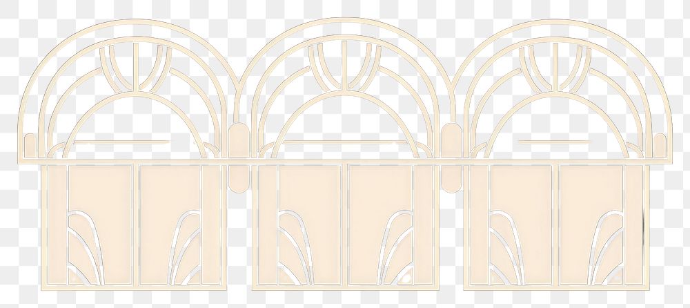 PNG  Beer divider ornament architecture line gate.