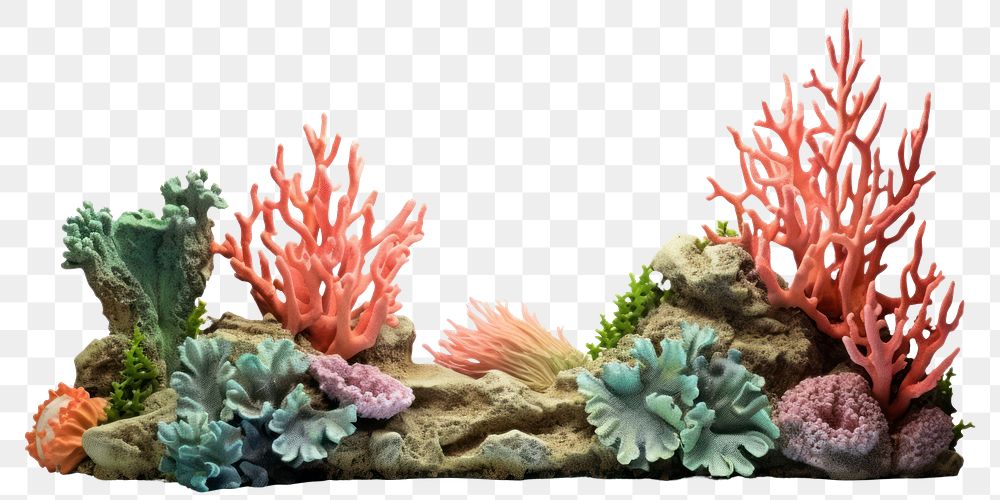 Coral reef and seaweed aquarium outdoors nature.