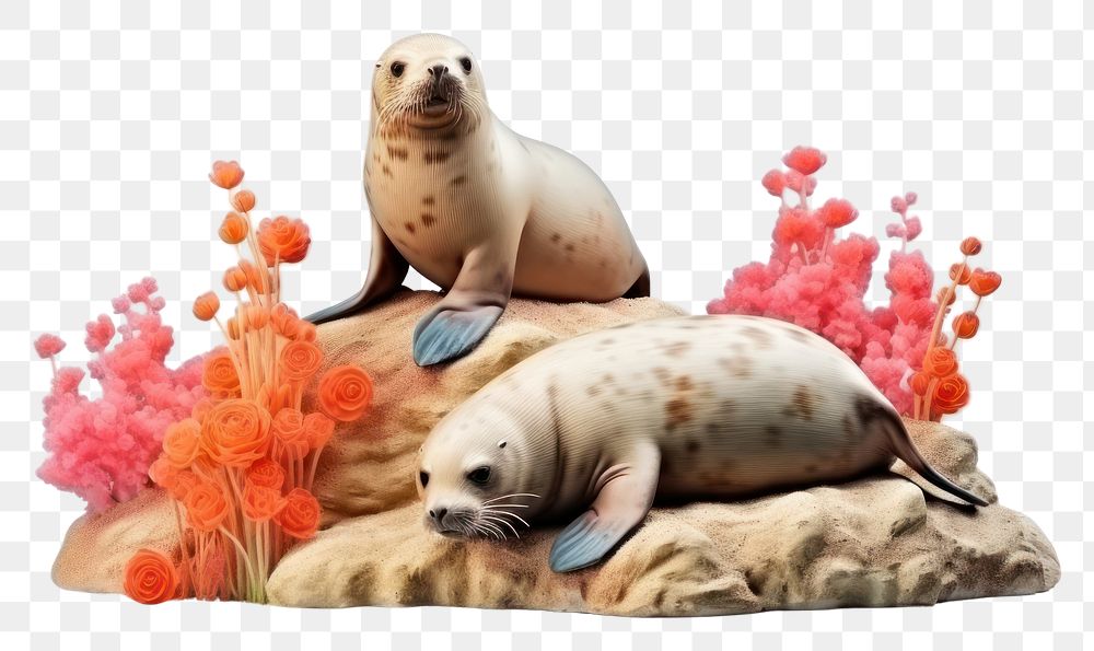 A sea life seal animal mammal.