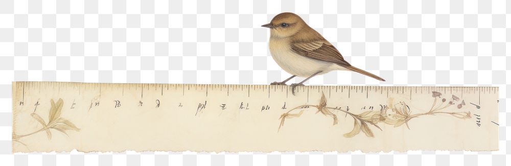 PNG Adhesive tape is stuck on a bird ephemera collage sparrow animal paper.
