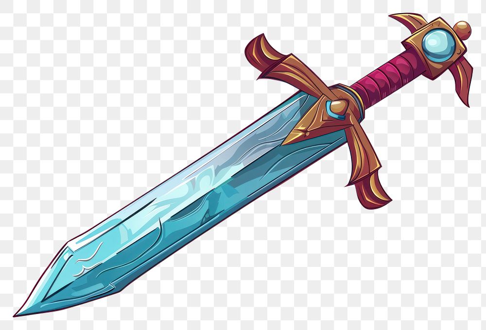 PNG Sword cartoon weapon dagger.