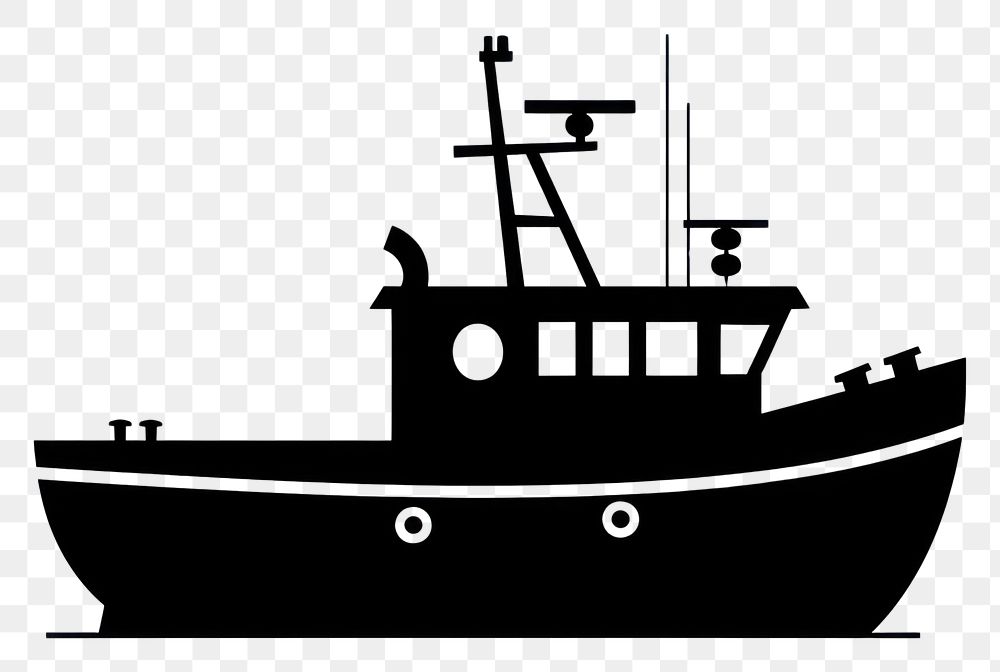 PNG A black silhouette boat cargo icon watercraft vehicle transportation.