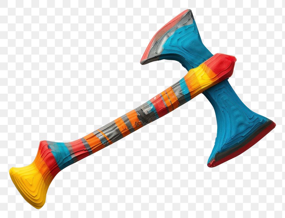PNG Axe from colored plasticine tool white background electronics.
