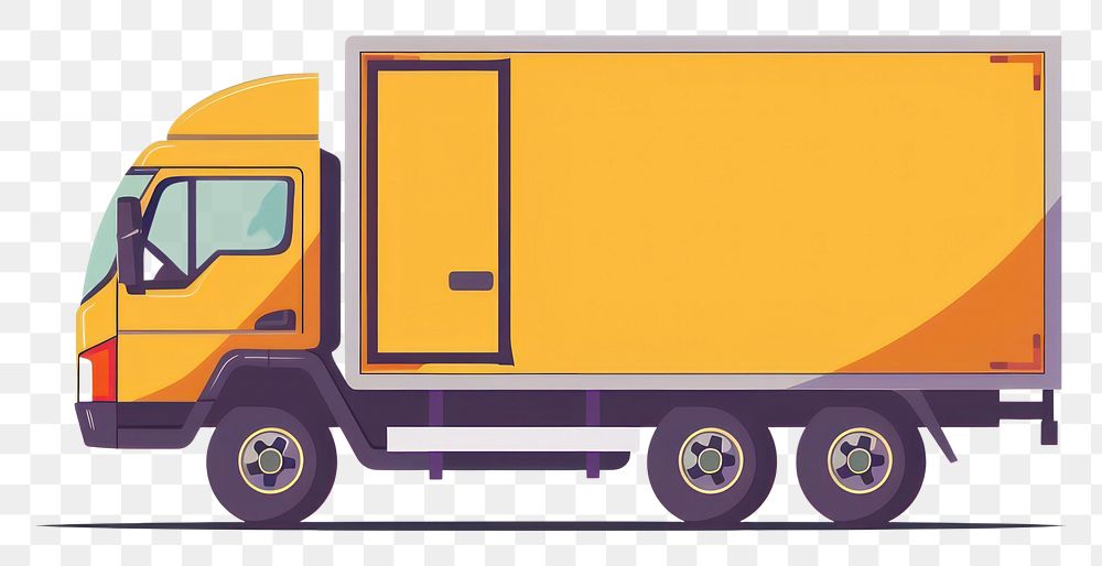 PNG Fast shipping delivery truck icon vehicle van white background.