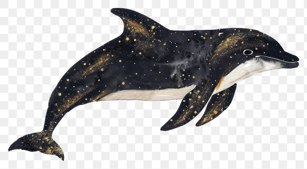 PNG Black color Dolphin dolphin animal mammal.