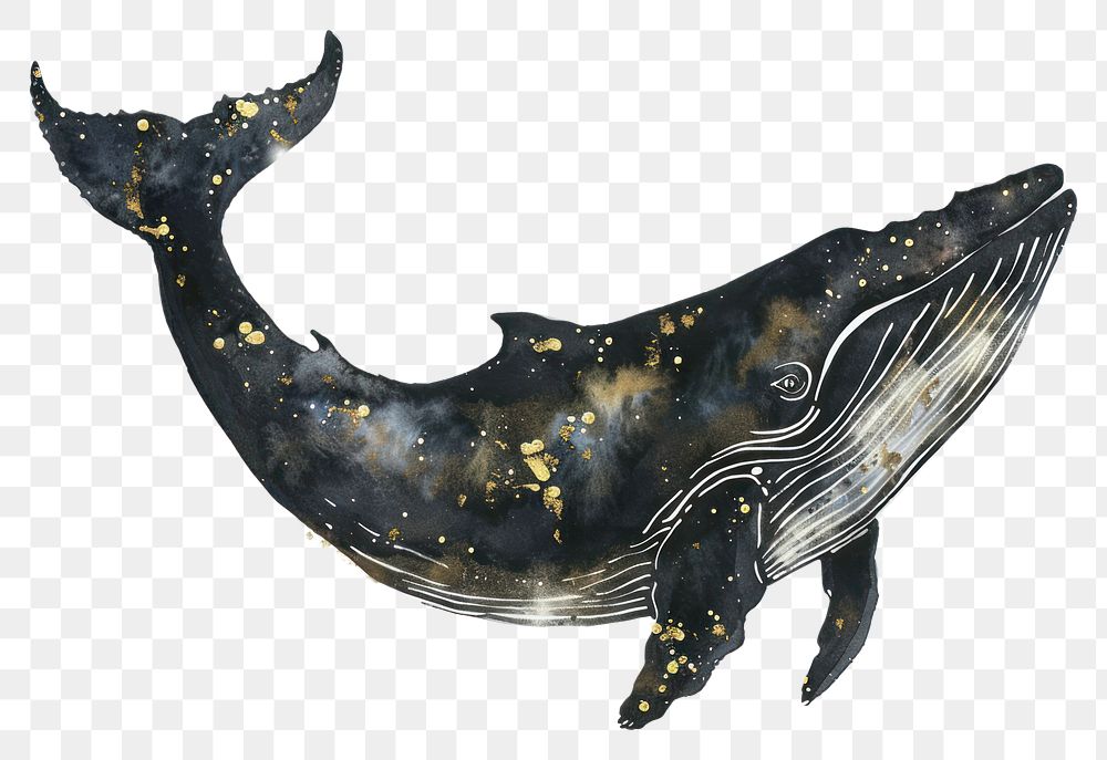 PNG Black color Whale whale animal mammal.