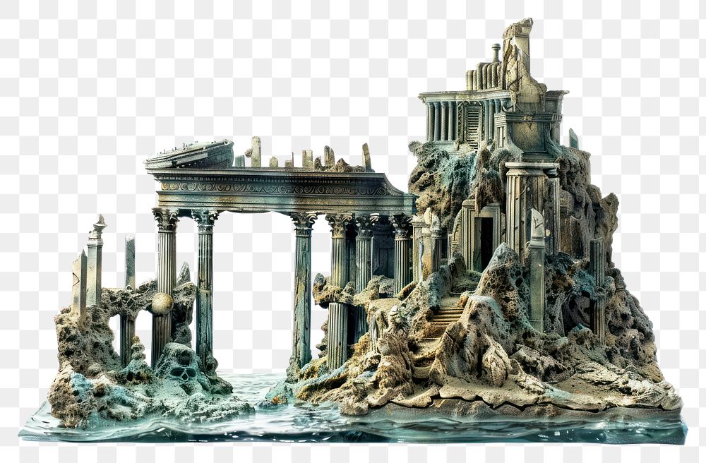 PNG Atlantis architecture temple ruins.