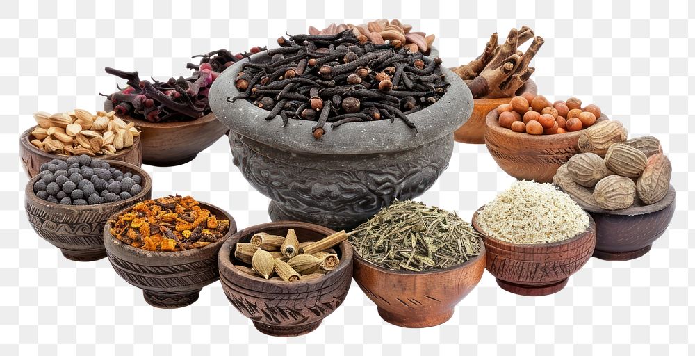 PNG Ayurveda spice plant herbs.