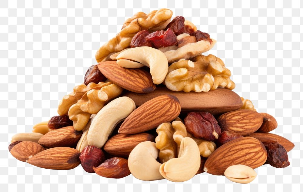 Mix of nuts and dry fruits food almond seed.