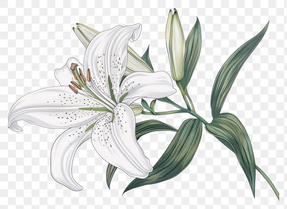 PNG Vector illustration White lily flower plant white.