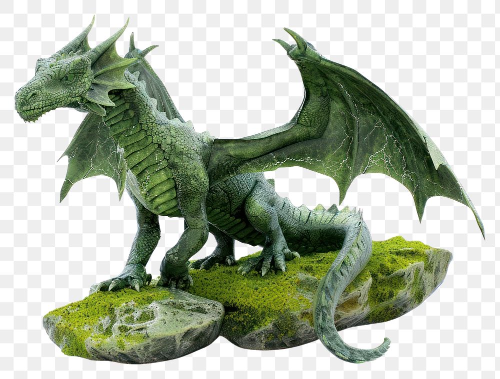 PNG 3D render of dragon animal representation creativity.