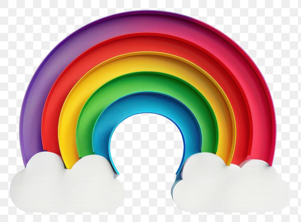 PNG  Rainbow with rainbow image font toy white background.