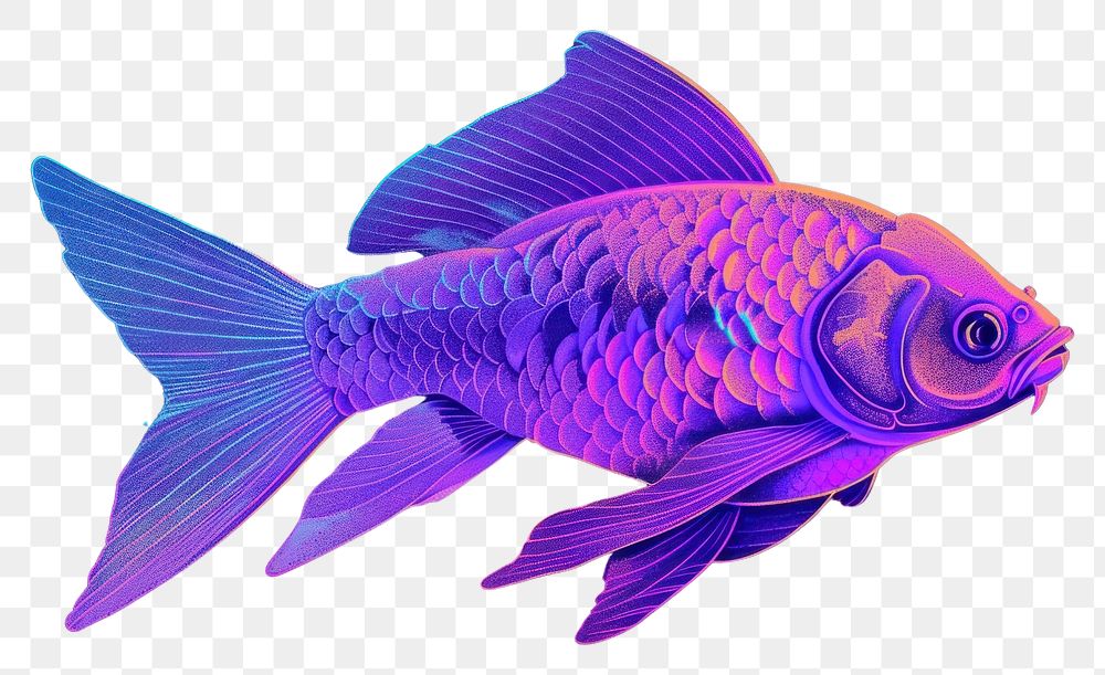PNG Fish blue animal purple.
