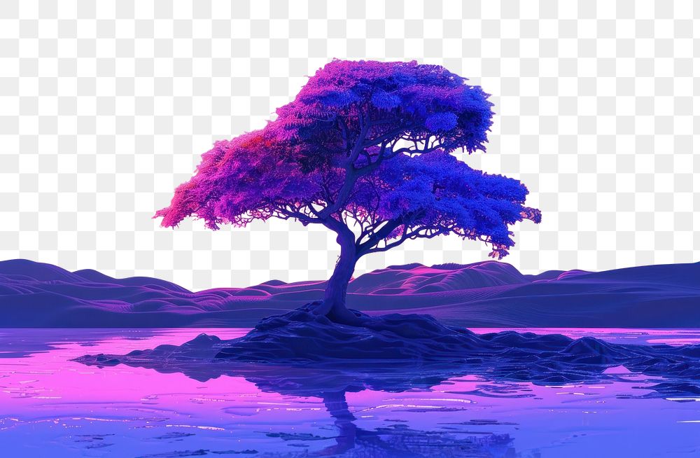PNG Tree purple landscape outdoors.
