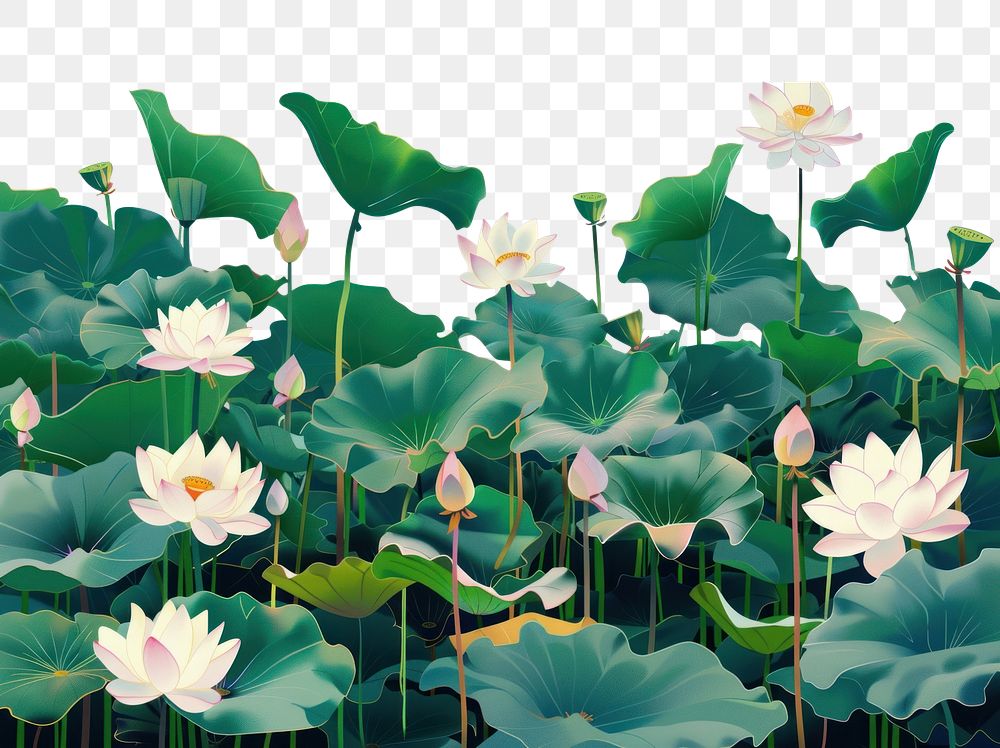 PNG Green lotus backgrounds outdoors nature.