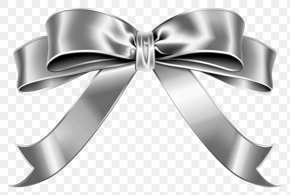 PNG Ribbon silver color ribbon white background celebration.