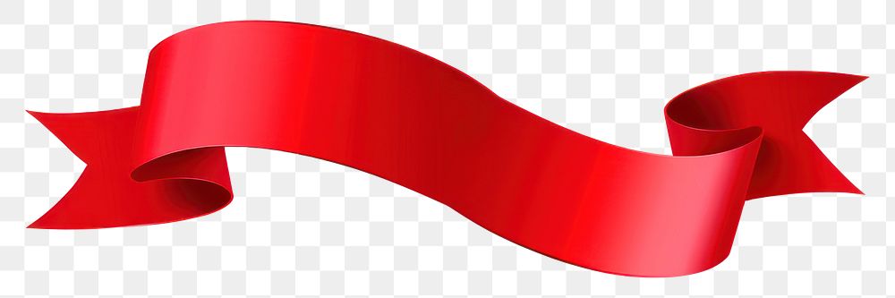 PNG Red gradient Ribbon banner ribbon symbol white background.