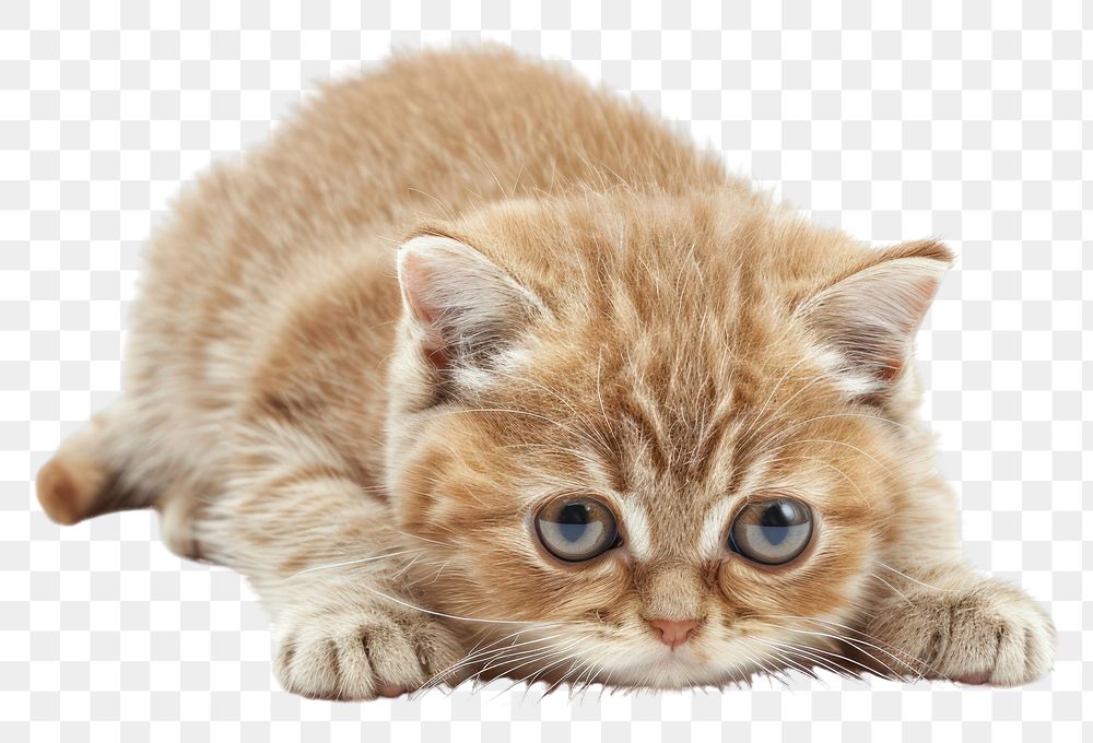 PNG Sad baby cat animal mammal kitten.