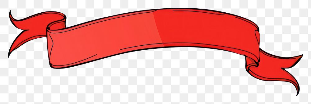 PNG Ribbon red banner symbol line sign.