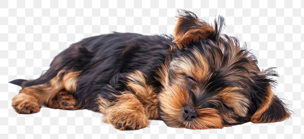 PNG Sleeping baby yorkshire terrier mammal animal puppy