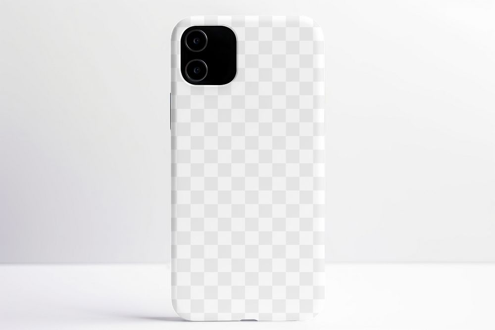 PNG Mobile phone case mockup, transparent design
