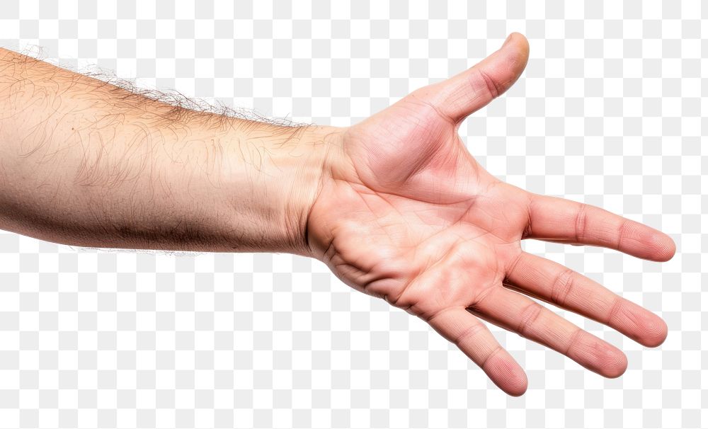 PNG Man hand finger white background gesturing.