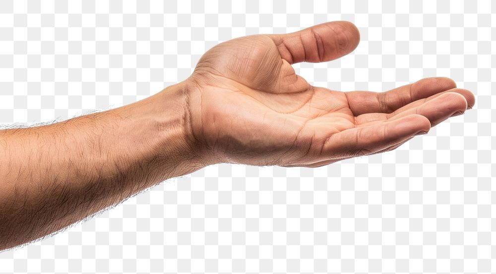 PNG Man hand finger white background gesturing.