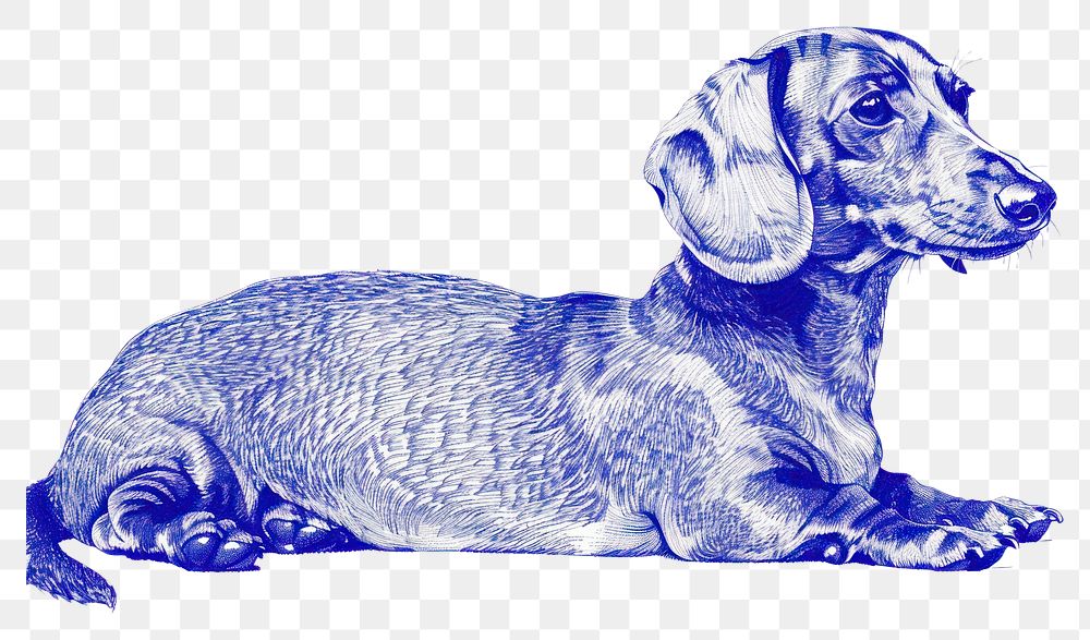PNG Vintage drawing dachshund dogs animal mammal sketch.