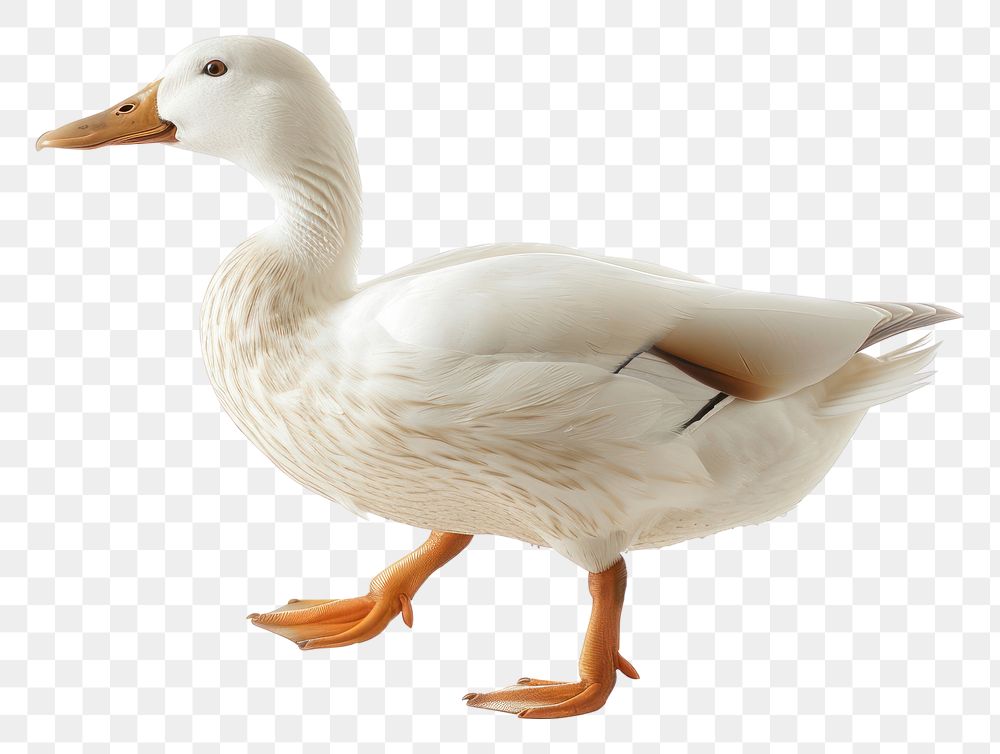 PNG Running white duck animal goose bird.