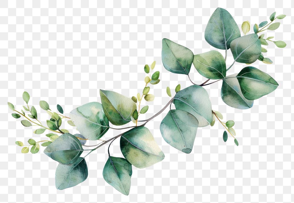 PNG Eucalyptus floral wreath plant leaf white background